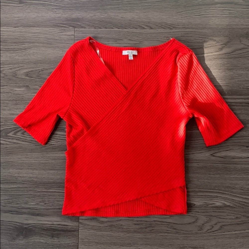Red CrossOver Top